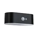 Paulmann solar wall luminaire ADYA down, oval, with sensor IP44, black 