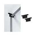 Paulmann strap holder ULine - STRAP HOLDER / STRAIGHT FIXTURE isolated, mechanical, set of 2, straight, black matt