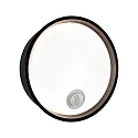 Wandarmatuur voor buitenshuis PLATOMO met bewegingsmelder LED IP44, zwart