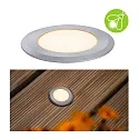 Paulmann floor recessed luminaire LED GOLD LIGHT POINT Ø 5CM rigid, passable, switchable, insect friendly IP67, brushed aluminium 
