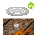 Vloerinbouwarmatuur LED GOLD LIGHT RING Ø 5CM stijf, begaanbaar, schakelbaar, insectenvriendelijk IP67, aluminium geborsteld 