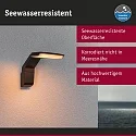 Paulmann Wandarmatuur voor buitenshuis ZERENA met sensor, insectenvriendelijk, zeeluchtbestendig IP44, antraciet 