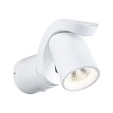 outdoor wall luminaire CUFF PIR with sensor IP44, transparent, white 