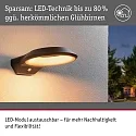 Paulmann Wandarmatuur voor buitenshuis ANELA PIR met sensor, insectenvriendelijk, zeeluchtbestendig IP44, antraciet 