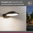 Paulmann Wandarmatuur voor buitenshuis ANELA PIR met sensor, insectenvriendelijk, zeeluchtbestendig IP44, antraciet 
