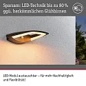 Wandarmatuur voor buitenshuis AKENA PIR met sensor, insectenvriendelijk, zeeluchtbestendig IP44, antraciet 