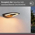 Wandarmatuur voor buitenshuis AKENA PIR met sensor, insectenvriendelijk, zeeluchtbestendig IP44, antraciet 