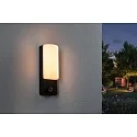 Paulmann Wandarmatuur voor buitenshuis BONNIE PIR met sensor, insectenvriendelijk, zeeluchtbestendig IP44, antraciet 