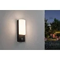 Paulmann Wandarmatuur voor buitenshuis BONNIE PIR met sensor, insectenvriendelijk, zeeluchtbestendig IP44, antraciet 