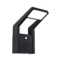 Wandarmatuur voor buitenshuis JUNTEA PIR met sensor IP44, antraciet, transparant 