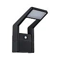Paulmann outdoor wall luminaire JUNTEA PIR with sensor IP44, anthracite, transparent 