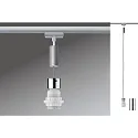 Paulmann Pendelarmatuur URAIL BASIC PENDULUM 2EASY E27, chroom, chroom mat dimbaar