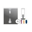 Pendelarmatuur URAIL BASIC PENDULUM 2EASY E27, chroom, chroom mat dimbaar
