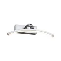 Schilderijverlichting BENTO klein, halfrond, kantelbaar IP20, aluminium geborsteld 