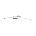 Schilderijverlichting BENTO groot, halfrond, kantelbaar IP20, aluminium geborsteld 