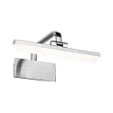 Schilderijverlichting RENAN klein, hoekig, kantelbaar IP20, aluminium geborsteld 