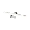 Schilderijverlichting RENAN groot, hoekig, kantelbaar IP20, aluminium geborsteld 