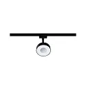 Paulmann 1-fase spot URAIL CIRCLE LED IP20, zwart mat dimbaar