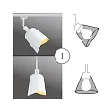 Paulmann Lampenkap ALVARO URail DecoSystems, goud mat, wit