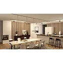 1-phase pendant luminaire HILDOR URail IP20, chrome matt dimmable