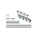 Paulmann Spot URAIL COVER met voedermogelijkheid, set van 4 GU10, chroom, chroom mat dimbaar