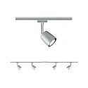Paulmann Spot URAIL COVER met voedermogelijkheid, set van 4 GU10, chroom, chroom mat dimbaar