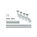 Paulmann Spot URAIL BLOSSOM met voedermogelijkheid, set van 4 G9, chroom, chroom mat, satijn dimbaar