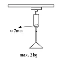 Paulmann Pendelarmatuur adapter URAIL universeel, zwart mat