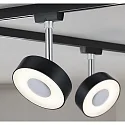 Paulmann Spot URAIL CIRCLE roteerbaar, kantelbaar, chroom, zwart mat