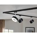 Paulmann Spot URAIL CIRCLE roteerbaar, kantelbaar, chroom, zwart mat