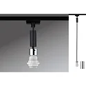 Paulmann Pendelarmatuur URAIL 2EASY BASIC zonder lampenkap E27, chroom, zwart mat, wit dimbaar