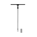 Paulmann Pendelarmatuur URAIL 2EASY BASIC zonder lampenkap E27, chroom, zwart mat, wit dimbaar