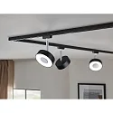 Paulmann Spot URAIL CIRCLE roteerbaar, kantelbaar, chroom, zwart mat