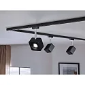 Paulmann Spot URAIL CUBE LED, chroom, zwart mat