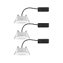Paulmann Set of 3 Outdoor LED Recessed spot CALLA IP65, swivelling, 230V, each 6W 4000K 680lm 100°, white matt
