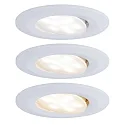 Paulmann Set of 3 Outdoor LED Recessed spot CALLA IP65, swivelling, 230V, each 5.5W 3000-6500K 550lm 100°, white matt