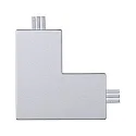 Clever Connect Corner connector BARRE, 12V DC, chrome matt / plastic