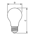 Philips filament lamp standard MAS LEDBulb ND CL GUE A60 E27 2,3W 485lm 2700K 