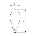 Philips Natriumdamplamp HST-E SON PIA PLUS E40 400W 55400lm 2000K CRI 25 dimbaar