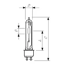 Philips Halogeen metaaldamplamp MASTER COSMOWHITE CPO-TW XTRA PGZ12 T19 PGZ12 CRI 40-59 dimbaar
