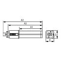 Philips LED compacte lamp COREPRO LED PLC 360D 8.9W 3CCT 2P G24D CCT Switch, 2-polig, schakelbaar mat G24d 8