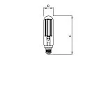 Philips LED buisvorm MASTER LED SON-T UE M 6KLM 28.5W 740 schakelbaar helder E27 28,5W 6000lm 4000K 300° CRI >70  transparant