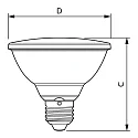 Philips LED reflectorlamp MASTER VALUE LEDSPOT PAR30S PAR30S E27 9,5W 740lm 2700K 25° CRI 90 dimbaar