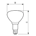 Philips Reflectorlamp IR150RH BR125 BR125 E27 dimbaar