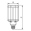Philips LED lamp TRUEFORCE LED HPL ND schakelbaar E27 42W 6000lm 4000K 360° CRI 80 