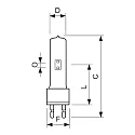 Philips Ontladingslamp MSR 1CT/3 G22 1200W 104000lm 7200K 