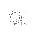RADIUM LED buisvorm ESSENCE TUBE RING T9 C22 G10Q EM G10q 12W 1320lm 6500K CRI 80-89