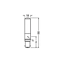 RADIUM LED Stablamp T18 RL-T18 RO schakelbaar B15d 6,3W 806lm 2700K 320° CRI >80 