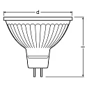 RADIUM LED reflector lamp MR16 ESSENCE MR16 35 840/36° switchable 5,5W 350lm 4000K 36° CRI >80 