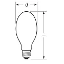 RADIUM LED lamp HPM RETROFIT HRL50 840/F/E27 EM switchable matt E27 18W 3000lm 4000K 330° CRI >80 